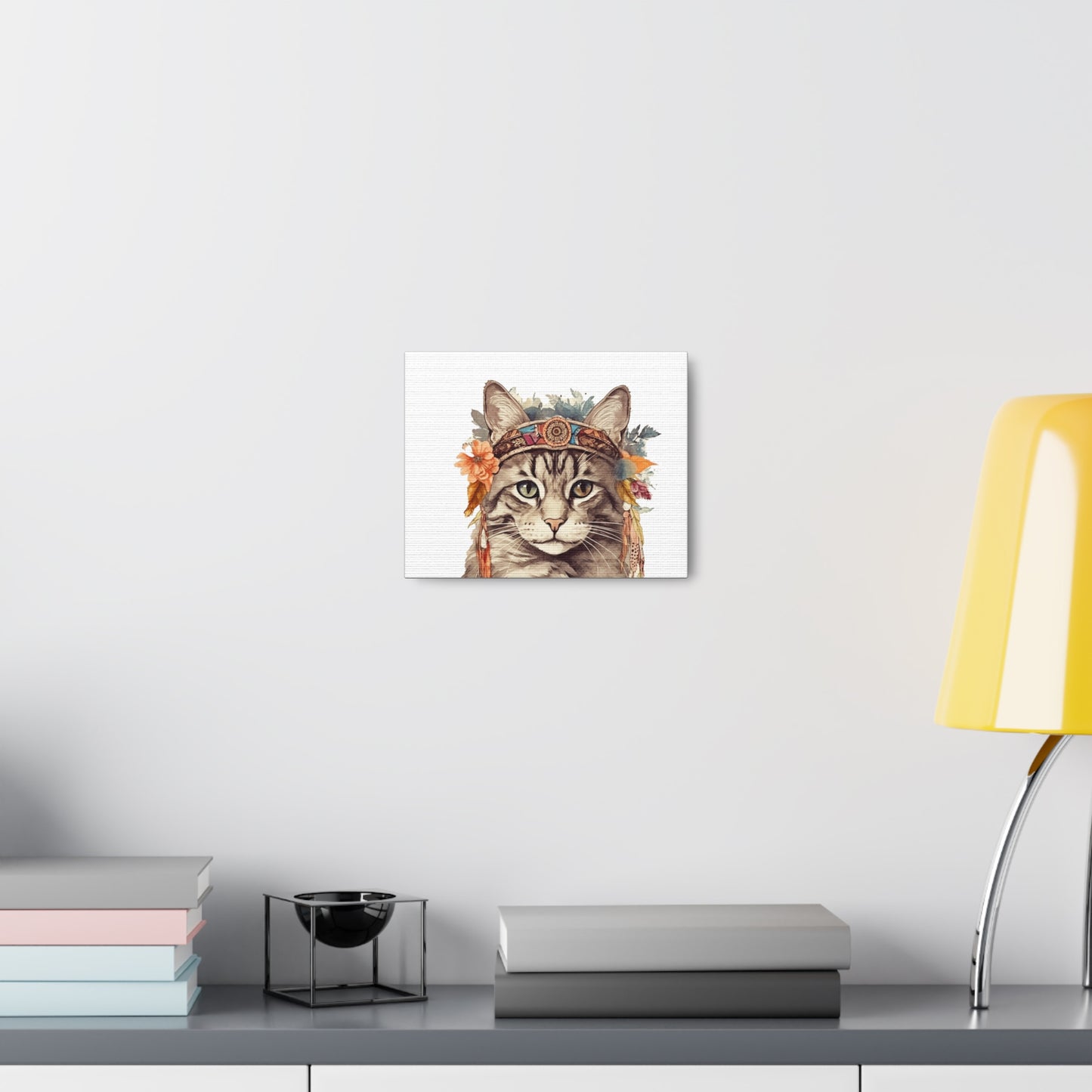 Boho Cat Lady Canvas