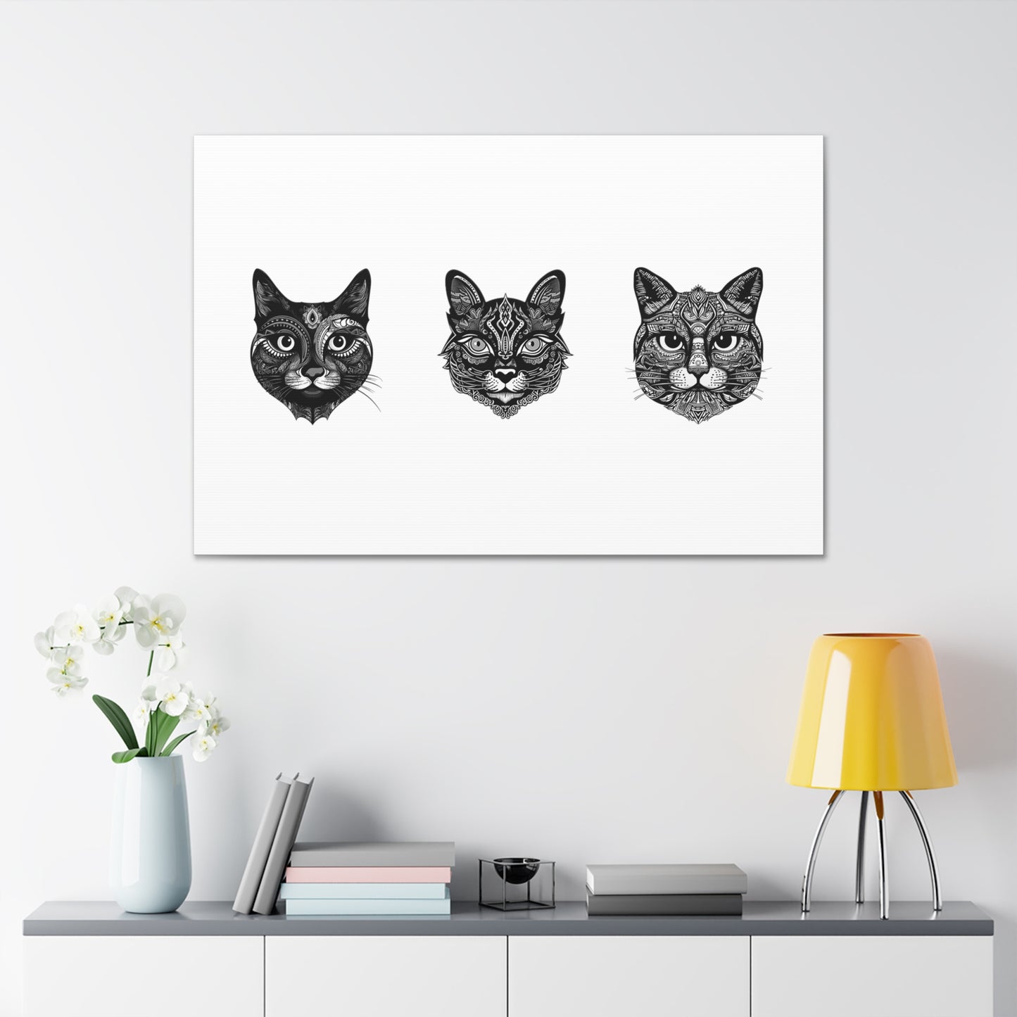 Totem Cats Canvas