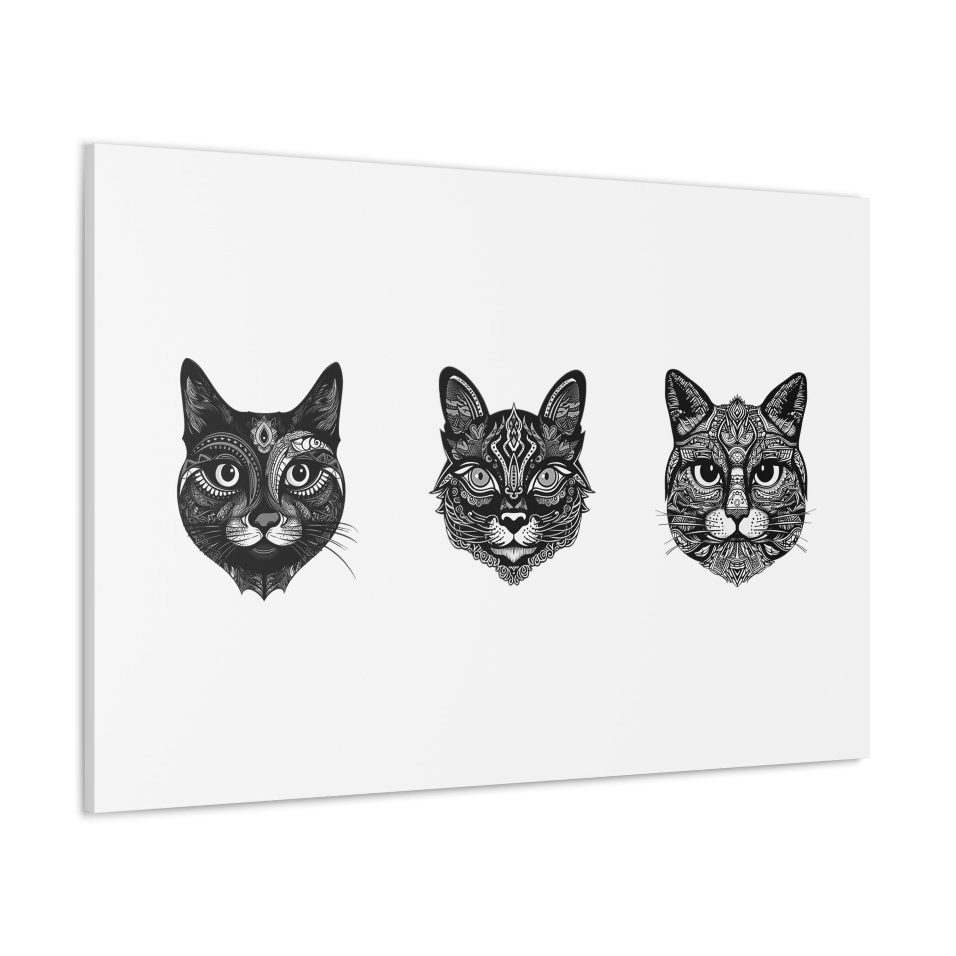 Totem Cats Canvas