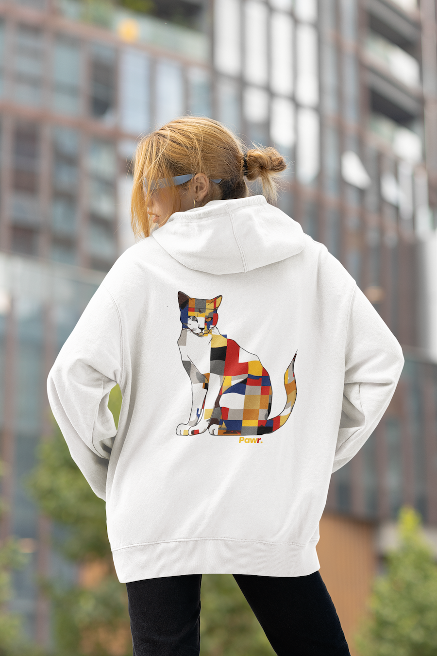 Mondrian Cat Hoodie