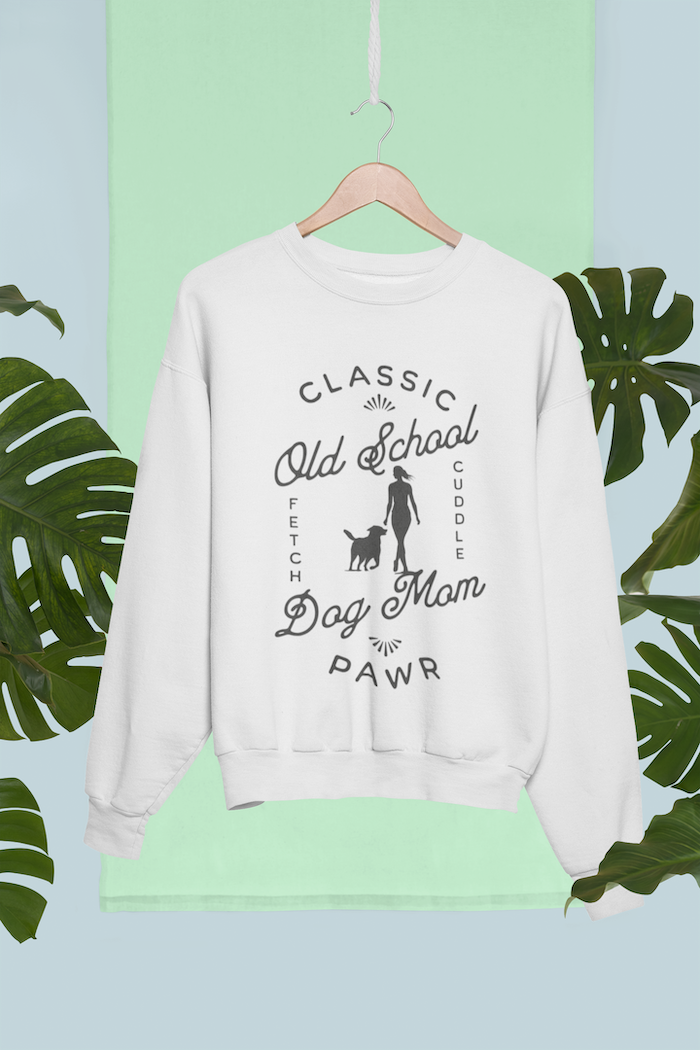 Old School Dog Mom Sweatshirt