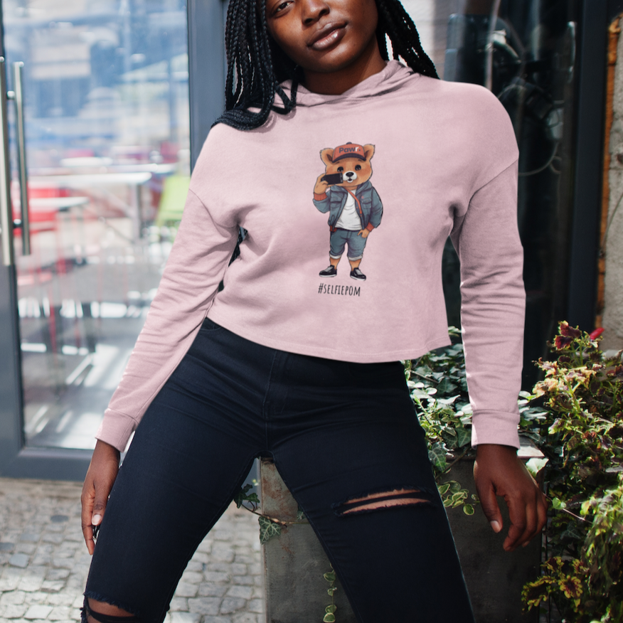 Frenchie Selfie Crop Hoodie