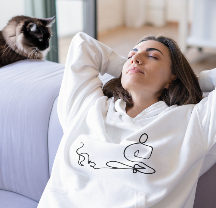 Meditating Cat Hoodie