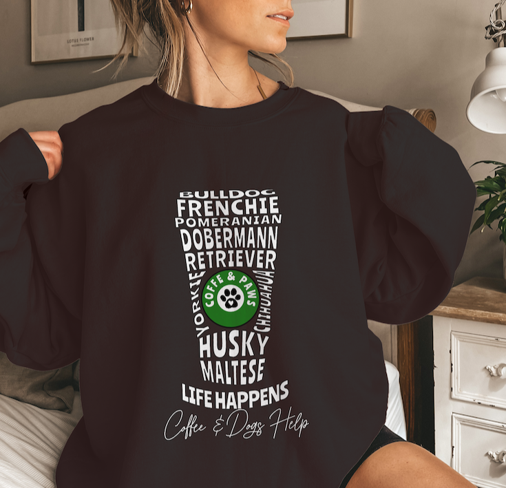 Coffee and Paws Sweatshirt