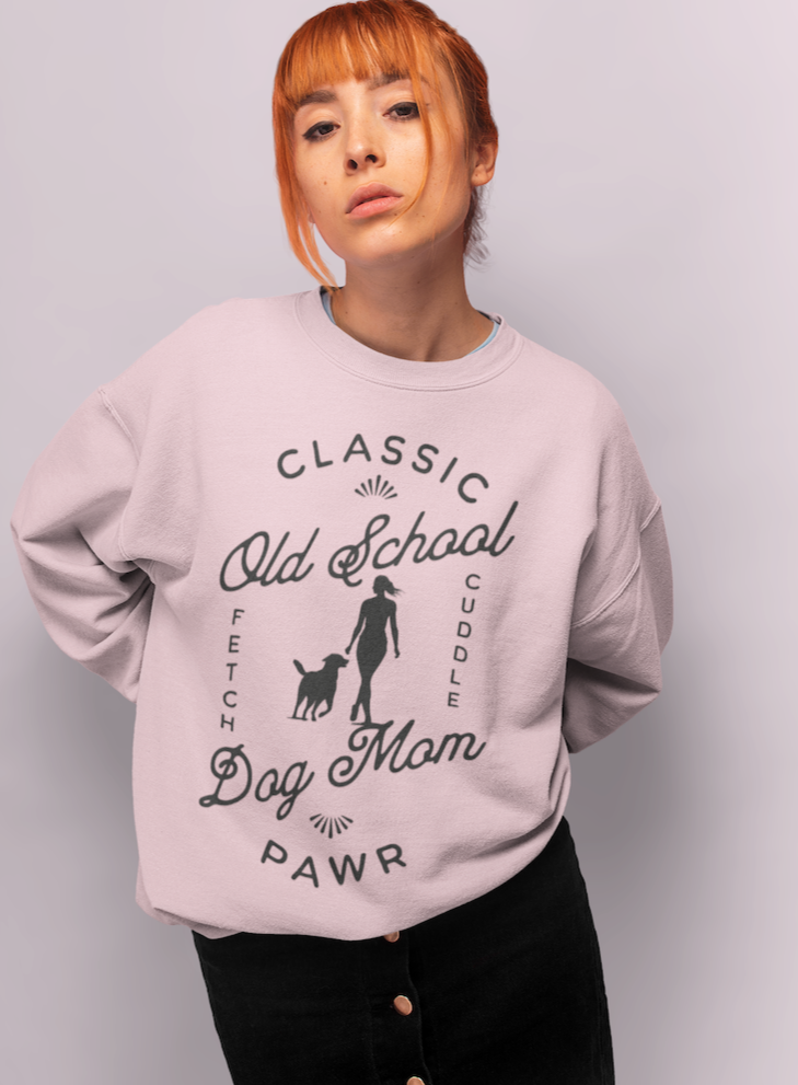 Old School Dog Mom Sweatshirt