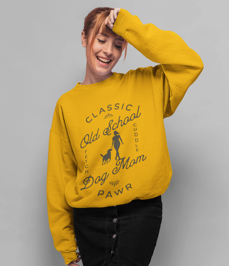 Old School Dog Mom Sweatshirt