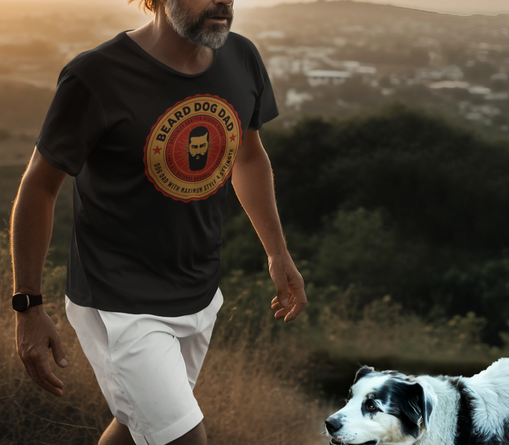 Beard Dog Dad T-shirt