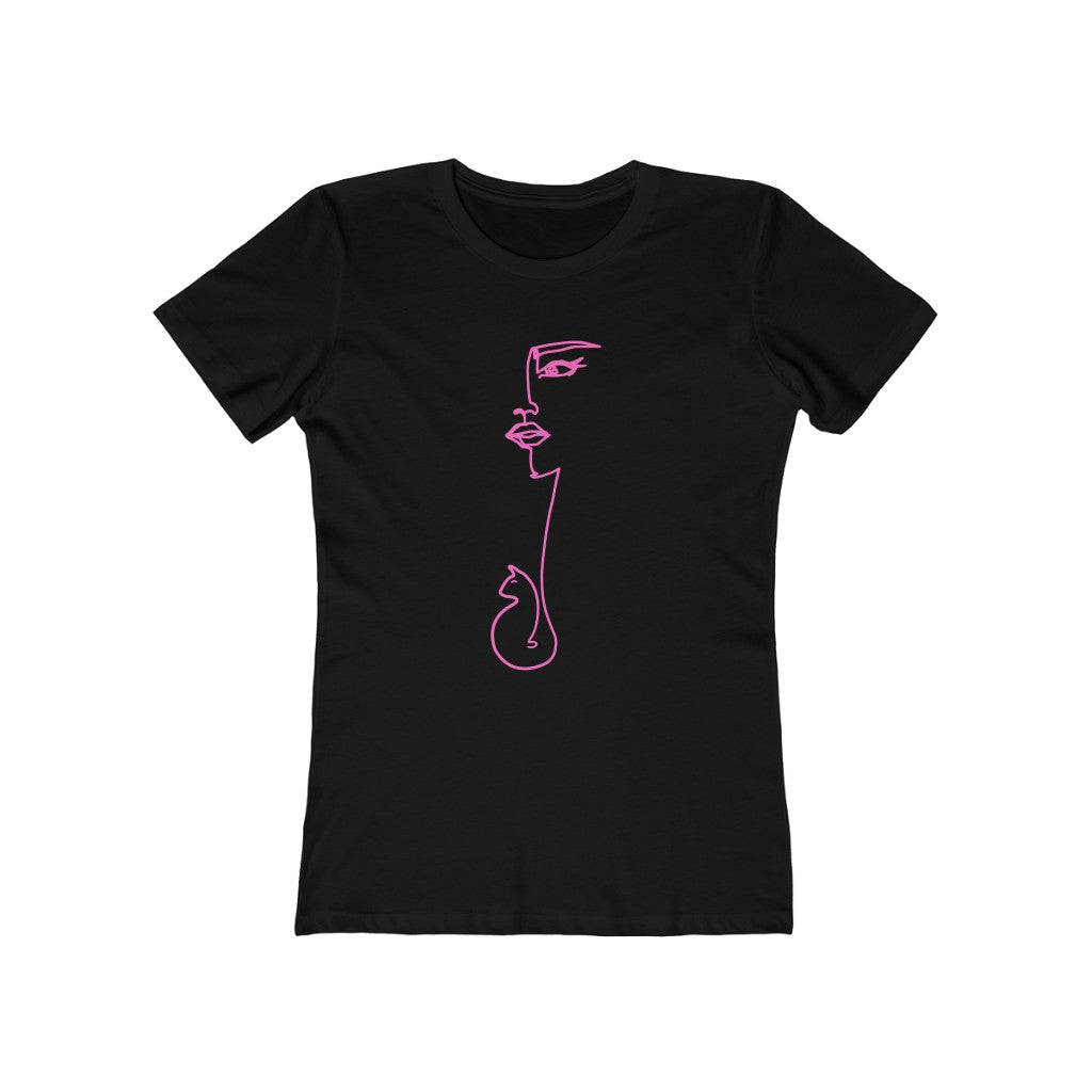 Cat Mom One Line T-Shirt