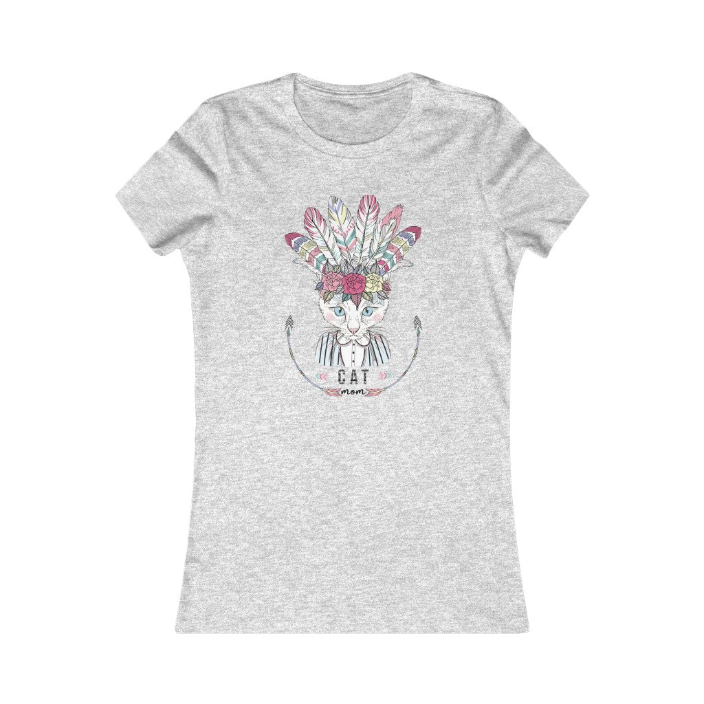 Boho Cat Mom T-shirt