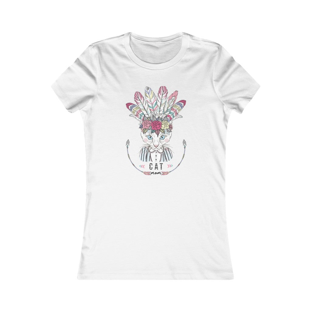 Boho Cat Mom T-shirt