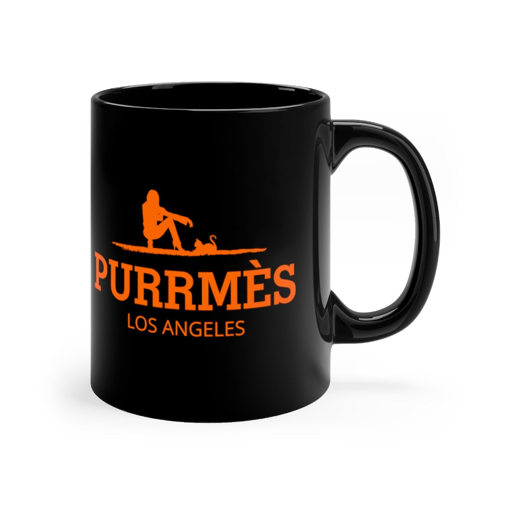 Purrmes Black Mug