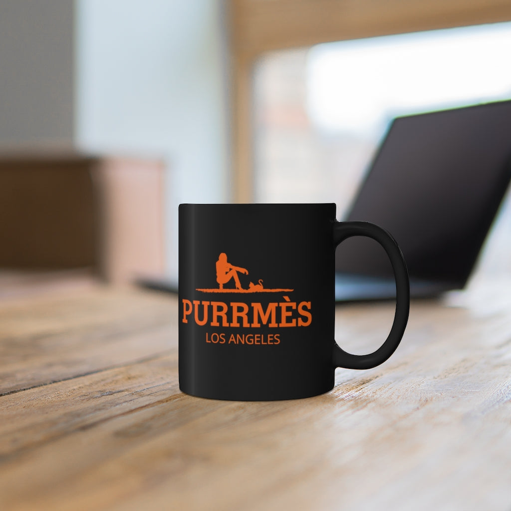 Purrmes Black Mug