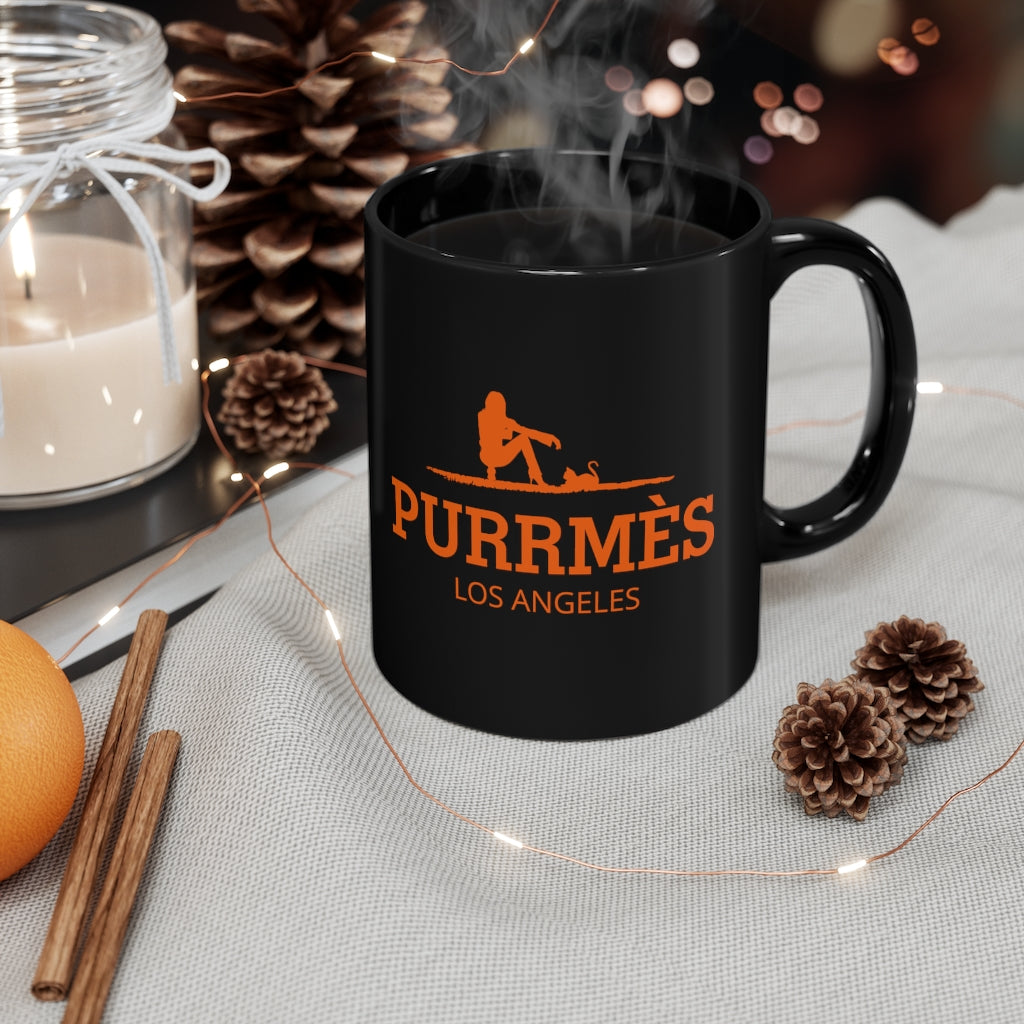 Purrmes Black Mug