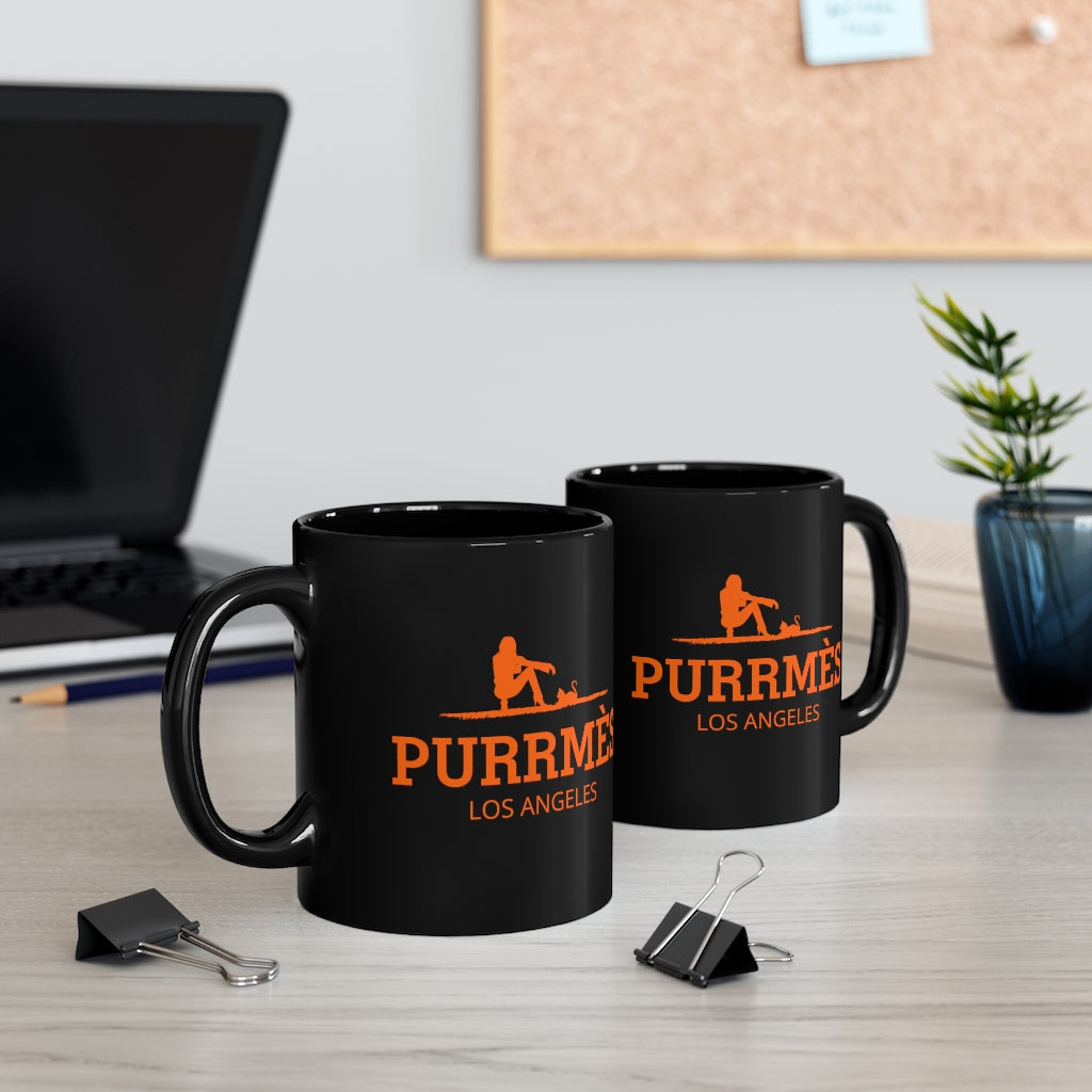 Purrmes Black Mug