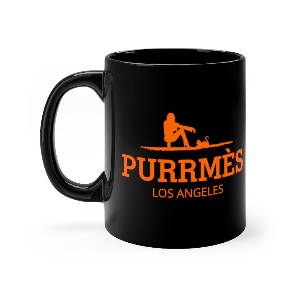 Purrmes Black Mug