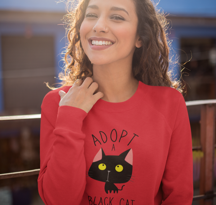 Adopt a Black Cat Sweatshirt