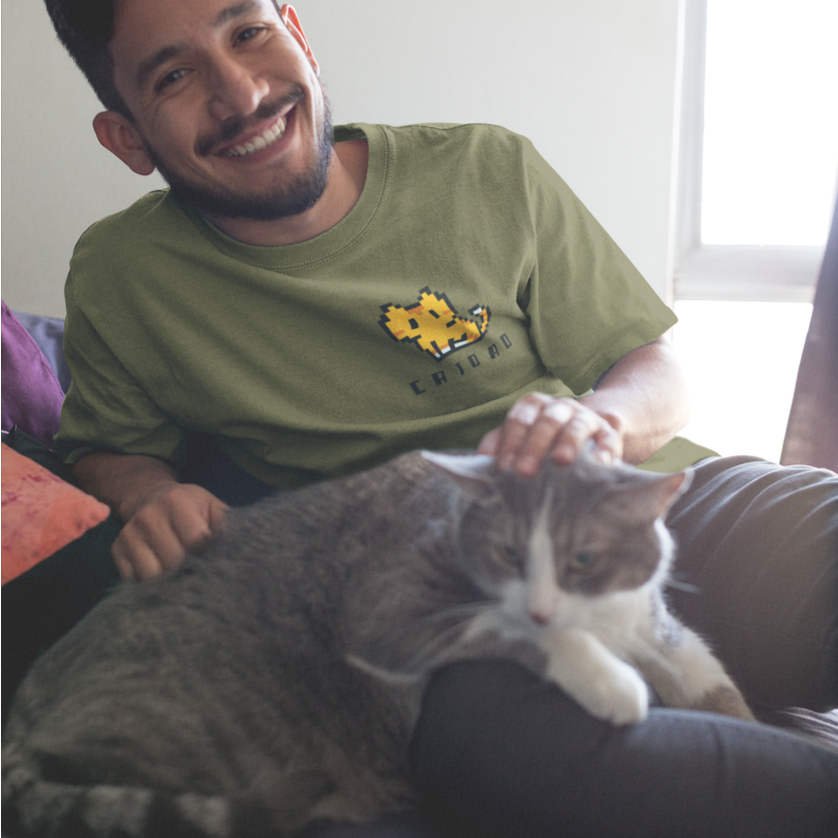 Cat Dad Pixel T-Shirt