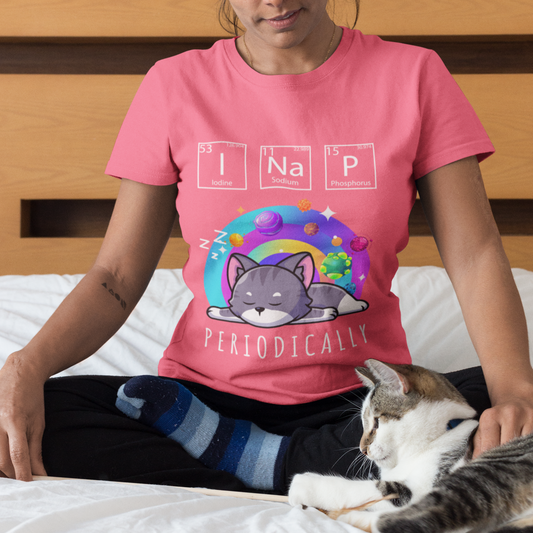 Paw Paw Sleepy Cat Tee | I Nap Periodically - PawPawTales T-Shirt